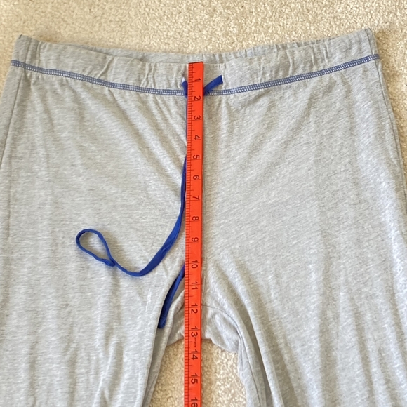 Pre-loved Grey Jersey Stretchy Pyjamas with Blue Drawstring Waist - XL Size - Picture 8 of 12